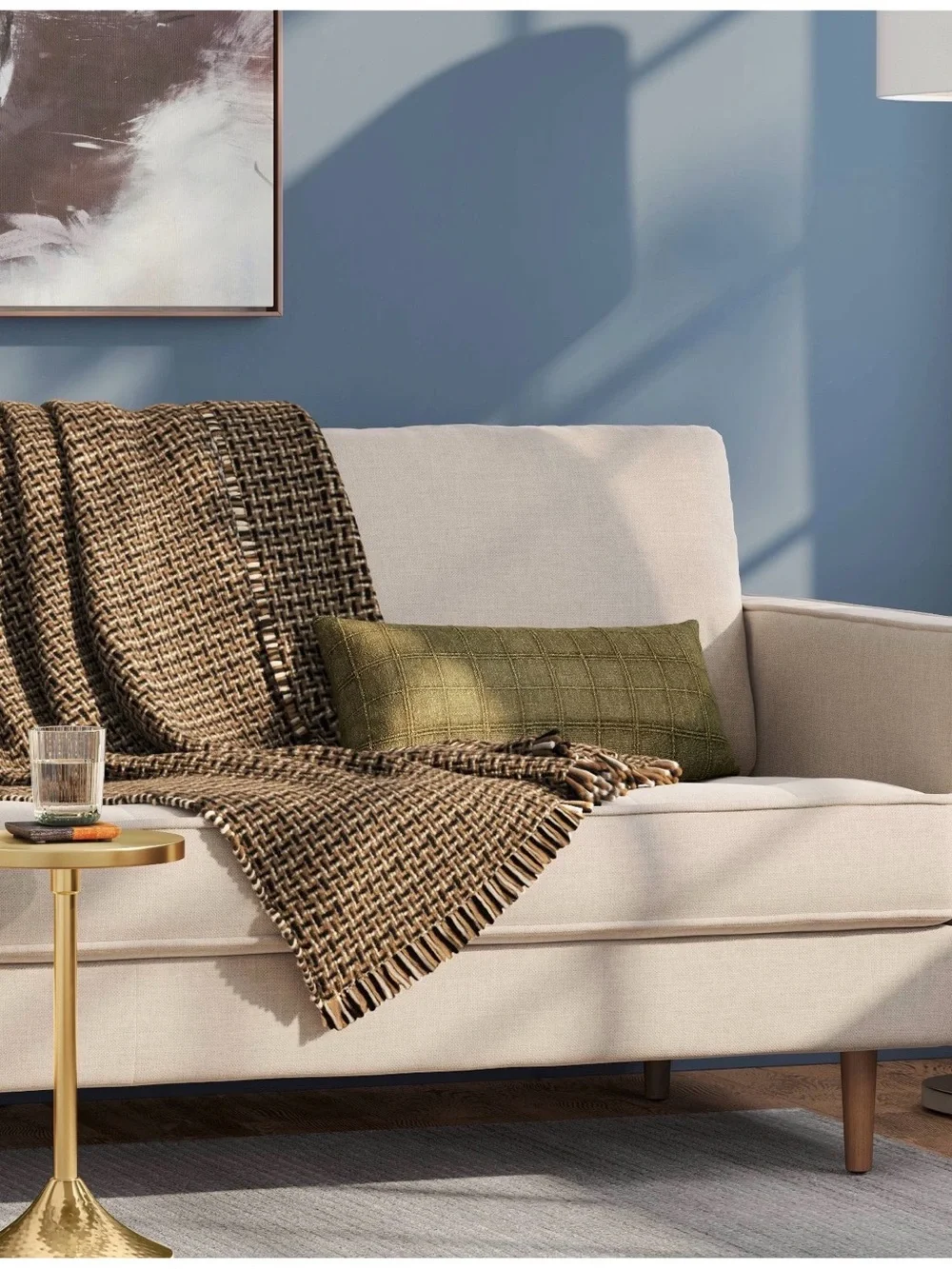 Threshold Woven Throw Blanket- Cream/Neutral/Black